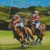 Polo Players And Horses Illustration Diamond Paintings