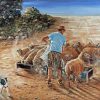 Sheep Farmer Man Art Diamond Painting