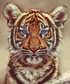 Sweet Baby Face Tiger Animal Diamond Painting