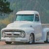 White 1954 Ford F100 Trucks Diamond Paintings