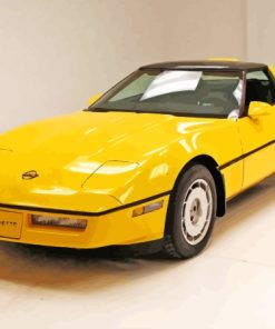 Yellow Corvette 1986 Diamond Painting