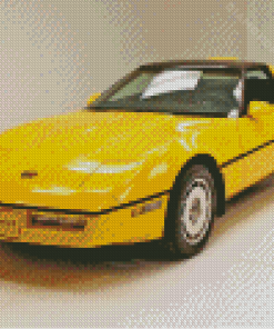 Yellow Corvette 1986 Diamond Paintings