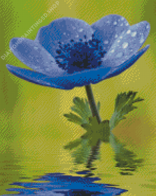 Aesthetic Blue Anemone Diamond Paintings