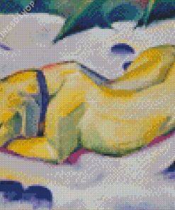 Dog Lying In The Snow By Franz Marc Diamond Paintings