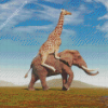Giraffe Elephant Diamond Paintings