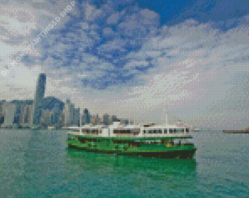 Hong Kong Green Ferry Diamond Paintings