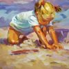 Kid At Beach Diamond Painting