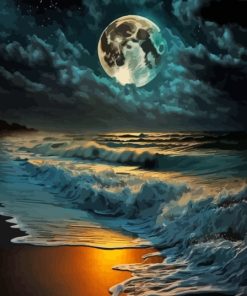 Moon Light On The Beach Diamond Painting