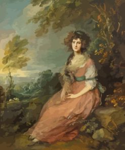 Mrs. Richard Brinsley Sheridan By Thomas Gainsborough Diamond Painting