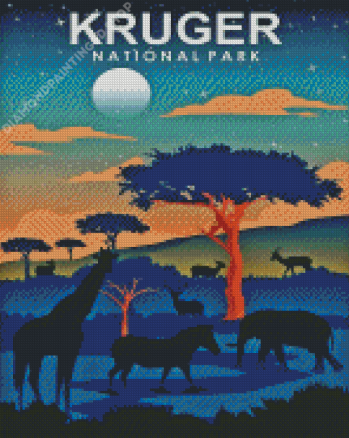 South Africa Kruger Park Poster Diamond Paintings