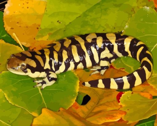 Tiger Salamander Amphibian Diamond Painting