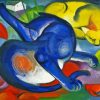 Two Cats Blue And Yellow By Franz Marc Diamond Painting