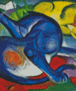 Two Cats Blue And Yellow By Franz Marc Diamond Paintings