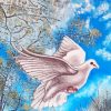 White Flying Pigeon Diamond Painting