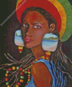 African Lady With Dreadlocks Diamond Paintings