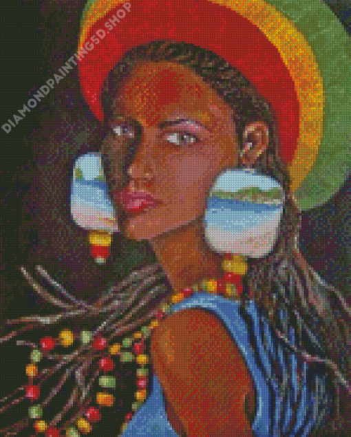 African Lady With Dreadlocks Diamond Paintings