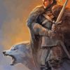 Jon Snow And Ghost Game Of Thrones Diamond Painting