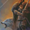 Jon Snow And Ghost Game Of Thrones Diamond Paintings