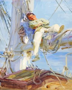 Sleeping Sailor Henry Scott Tuke Diamond Painting