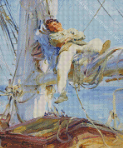 Sleeping Sailor Henry Scott Tuke Diamond Paintings