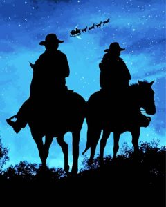 Aesthetic Western Couple Silhouette Diamond Painting