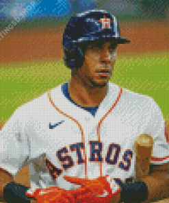 Astros Michael Brantley Baseball Player Diamond Painting