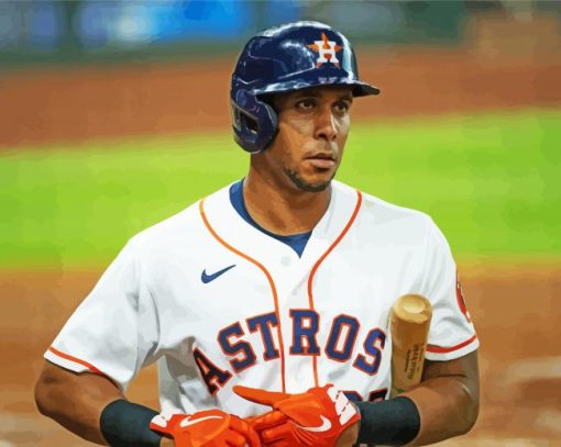 Astros Michael Brantley Baseball Player Diamond Painting