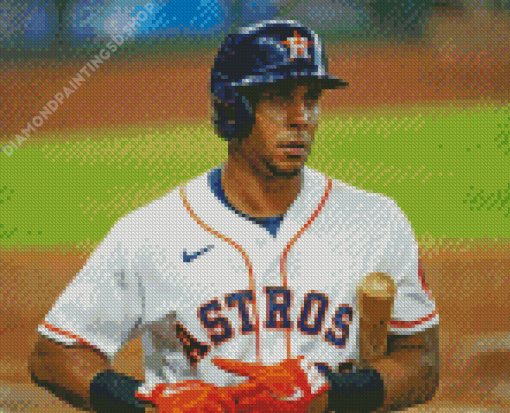 Astros Michael Brantley Baseball Player Diamond Painting