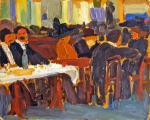 Cafe In Paris By Amadeo de Souza Cardoso Diamond Painting