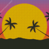 Coconut Trees On Beach Diamond Painting