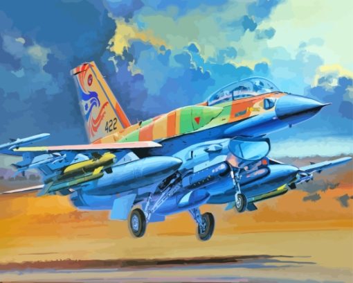 General Dynamics F 16 Fighting Falcon Art Diamond Painting