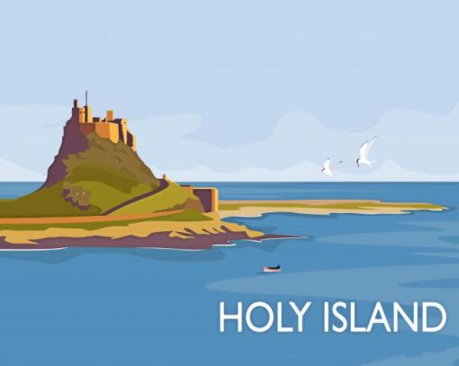 Holy Island Lindisfarne Poster Diamond Painting