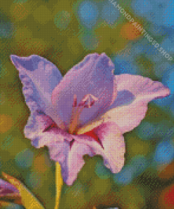 Purple Gladiolus Plant Diamond Painting