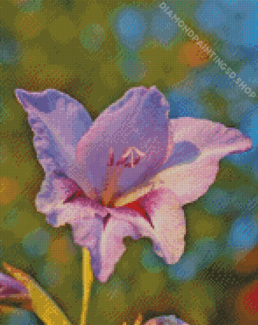 Purple Gladiolus Plant Diamond Painting