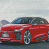 Red Audi A3 Car Diamond Painting