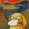 The Scream Psyduck Art Diamond Painting