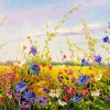 Abstract Meadow With Flowers Diamond Painting