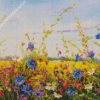 Abstract Meadow With Flowers Diamond Painting