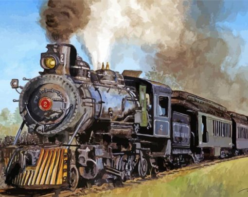 Aesthetic Steam locomotive Diamond Painting