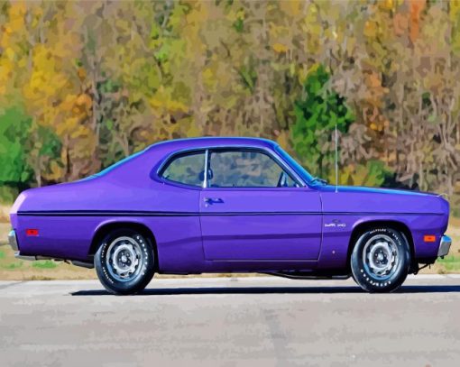 Purple Plymouth Duster Diamond Painting