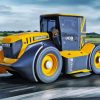 Yellow Fast Track JCB Tractor Diamond Painting