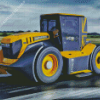 Yellow Fast Track JCB Tractor Diamond Painting