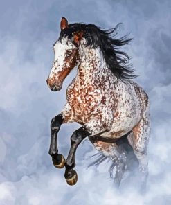 Appaloosa Horse In The Smoke Diamond Painting
