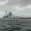German Battleship Bismarck On Sea Diamond Painting