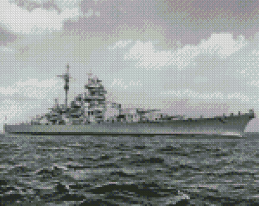 German Battleship Bismarck On Sea Diamond Painting