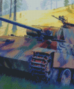 Military Tank Panther Diamond Painting