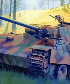 Military Tank Panther Diamond Painting