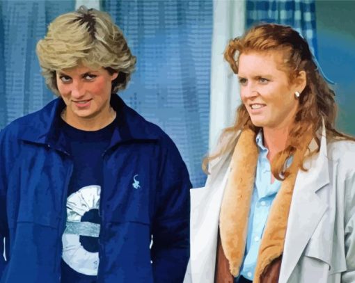 Sarah Ferguson And Princess Diana Diamond Painting