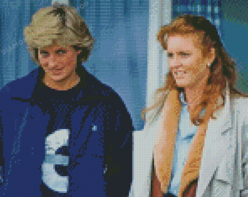 Sarah Ferguson And Princess Diana Diamond Painting