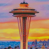 Seattle Needle Space Tower Diamond Painting